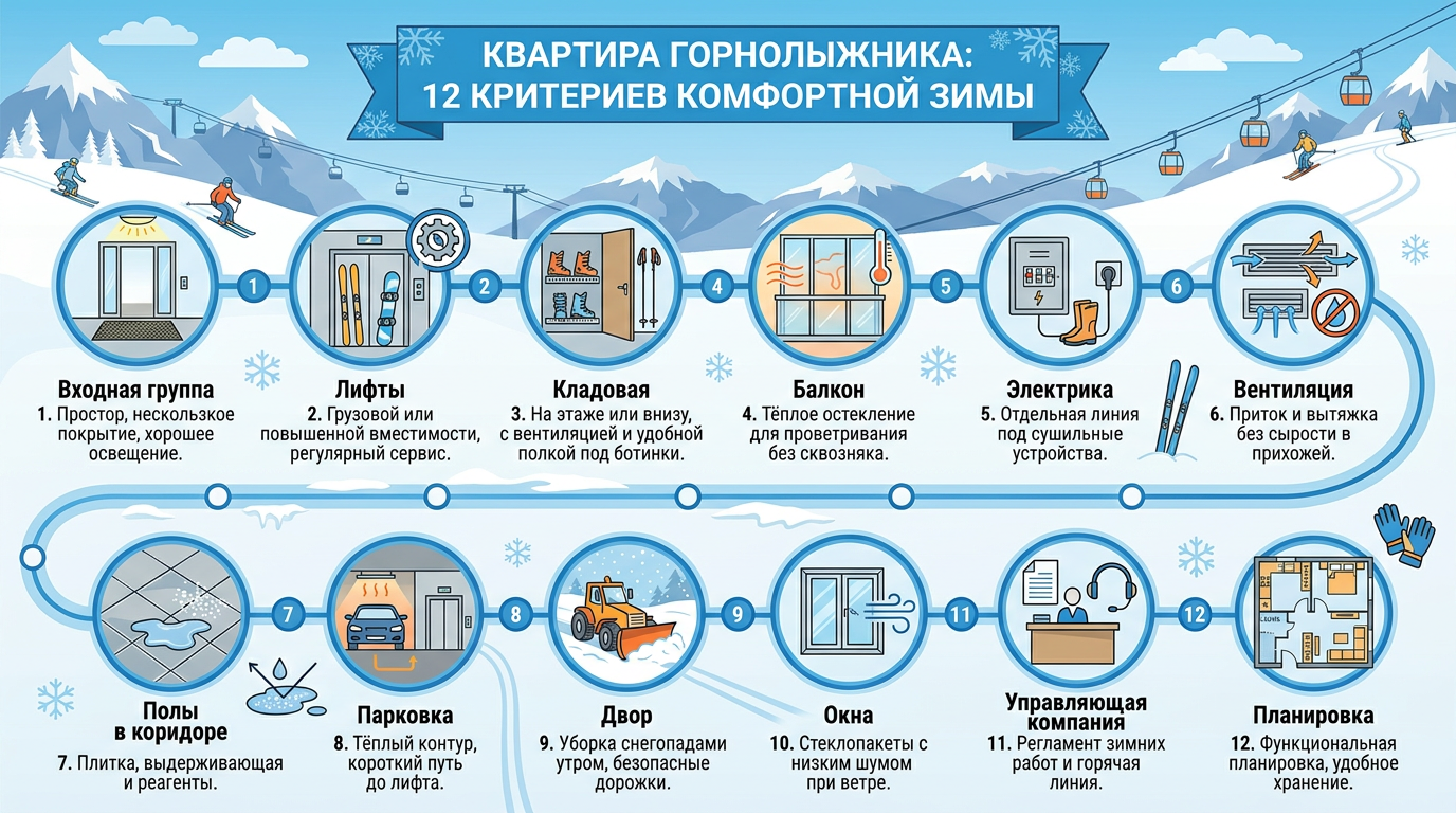 Квартира горнолыжника: 12 критериев комфортной зимы